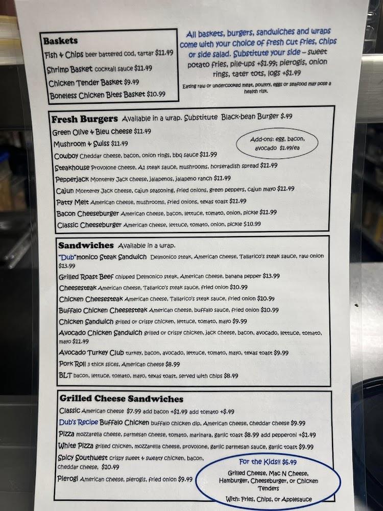 Dubs on 5th Menu image 2